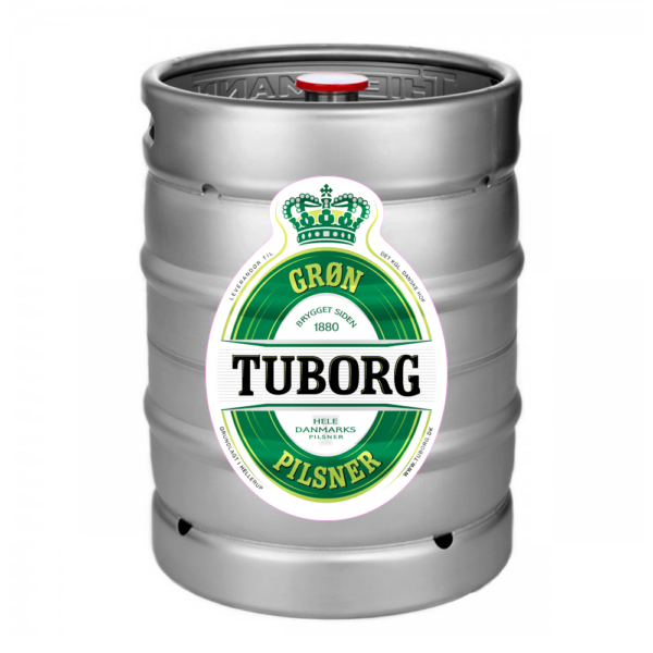 Grøn Tuborg fustage 25 liter til fadølsanlæg