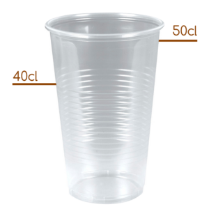 Plastik Ølglas 40-50cl til fadølsanlæg