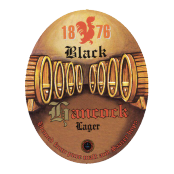 Hancock Black Lager etiket