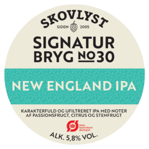 Skovlyst Øko Signatur No 30 New England IPA etiket